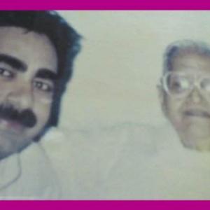 With Godmother Smt Ishwari Badlani at Mumbai in 1997