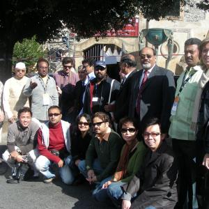 Oct20 2007 With Kiran V Shantaram and Others At Rome Film Festival Rome Italy