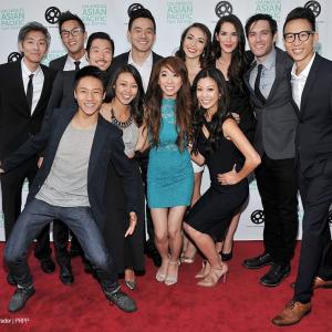 Katie Savoy and the cast of Everything Before Us attend the world premiere in Los Angeles