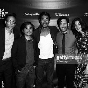 Katie Savoy, Chris Riedell, Tim Chiou, Viet Nguyen, and Chris Dinh attend the world premiere of Crush the Skull