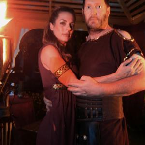 Brian Reed Garvin Archer Stone and Ava Brunini Diana Pose as husband and wife in the feature film Centurion AD