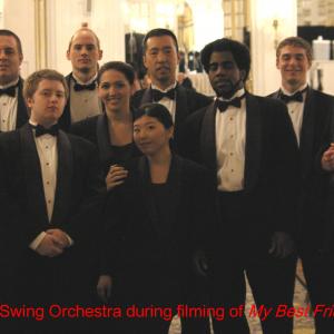 Beantown Swing Orchestra during filming of My Best Friends Girl