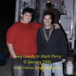 Joey Gowdy and Mark Parry on the set of 