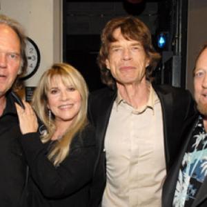 Mick Jagger, Stevie Nicks, Stephen Stills and Neil Young