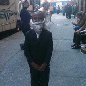 Avery outside of Hair and Makeup onset at the David Letterman Halloween show Oct 282010