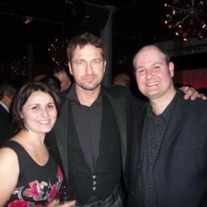 At the UK premiere of Law Abiding Citizen with wife Alma and Gerard Butler