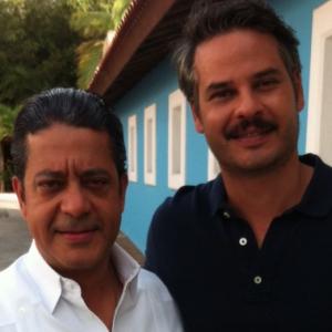 Francis Cruz y Frank Perozo en rodaje La Extraa  Casa de Campo  La Romana NOV 29 2013