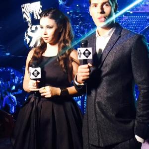Jillian Rose Reed & Greg Sulkin co-host the MTV EMA's at the Mediolanum Forum in Milan, Italy
