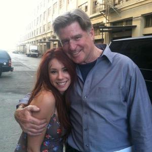 JILLIAN ROSE REED ON SET of 'AGE OF DINOSAURS' WITH TREAT WILLIAMS 11/2012