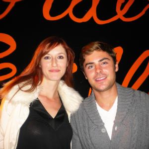 Linda Paice and Zac Efron at Fox for the Chronicle screening