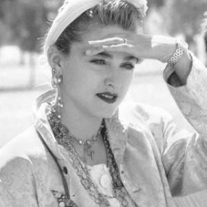 Madonna attending a Celebrity Anti-War March October 6, 1985