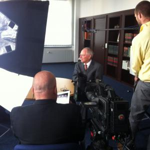 Interview with the German Finance Minister Wolfgang Schäuble for a big ARTE documentary series about Capitalism by director Ilan Ziv.