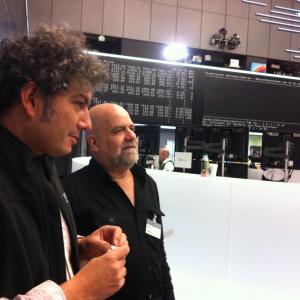 Filming for a big ARTE documentary series with director Ilan Ziv and cameraman Philippe Beleiche at the Frankfurt Stock Exchange