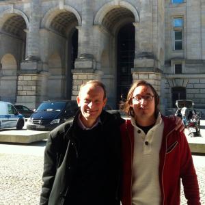 Filming with Andrew Marr in Berlin for the BBC documentary series History of the World