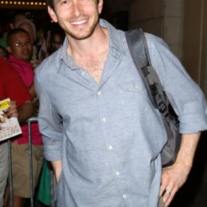 Conrad Kemp leaving The Richard Rodgers Theatre, Broadway, following the first preview of Romeo and Juliet, 2013.
