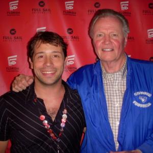 Matthew F. Reyes works with Jon Voight at the 2009 Florida Film Festival