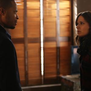 Still of Katie Lowes and Cornelius Smith Jr in Scandal 2012
