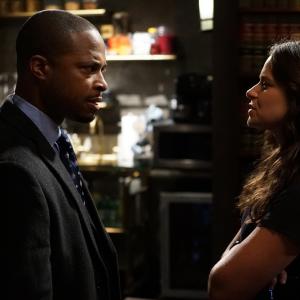 Still of Katie Lowes and Cornelius Smith Jr in Scandal 2012