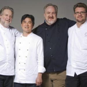 Still of Roy Yamaguchi, Michael Cimarusti, Art Smith and Jonathan Waxman in Top Chef Masters (2009)