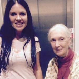 Jane Goodall and Lauren Maddox at the RGS Event, London, September, 2015.