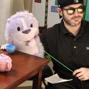 Mark on set with an Otter Puppet See https://www.youtube.com/playlist?list=PL83AF1B1248F3E069