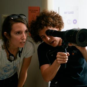 DirectorProducer Melissa Hoppe with Director of Photography Daniella Nowitz on set