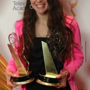 Melissa took home two Emmys from the College Television Awards ceremony in Los Angeles on April 23, 2015.