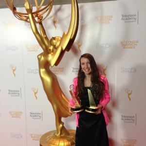 Melissa took home two Emmys from the College Television Awards ceremony on April 23 2015