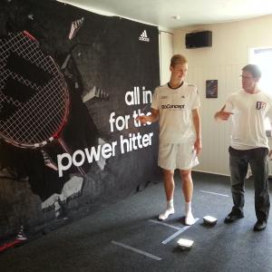 James 'JiB' Brown in Denmark shooting with Danish Badminton star Viktor Axelson 2013
