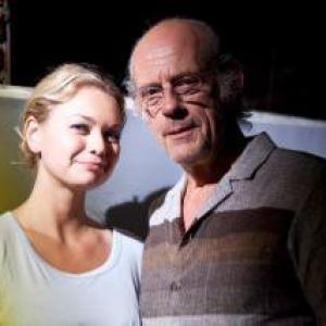 Angeline-Rose Troy and Christopher Lloyd on the set of In/Sight