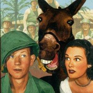 Patricia Medina, Donald O'Connor and Francis the Talking Mule in Francis (1950)
