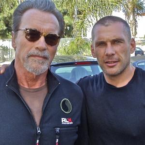 Tihomir Dukic and Arnold Schwarzenegger