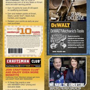 Chris Duke featured throughout the pages of the 2013 Sears Tools catalog
