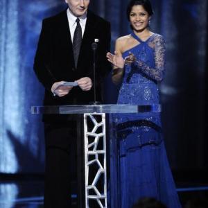Still of Liam Neeson and Freida Pinto in The 81st Annual Academy Awards (2009)