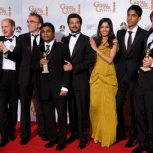 The Golden Globe Awards  66th Annual Arrivals Danny Boyle AR Rahman Freida Pinto Dev Patel