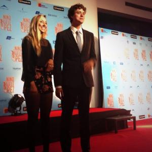 Sofia Sisniega and Douglas Smith at The Boy Who Smells Like Fish premiere in Mexico City