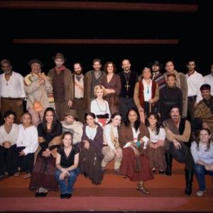 Mike Roche Humphrey James Back Row Fifth in from the left with cast in Night Over Taos by Maxwell Anderson Directed by Estelle Parsons New York City Revival Producer INTAR Theatre Eduardo Machado Artistic Director Cast Photo