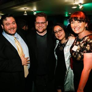 Matt Zymat, Dekker Dreyer, Julia Howe and Lisa Gray at the Interactive Media Peer Group Nominee Reception in North Hollywood, California.