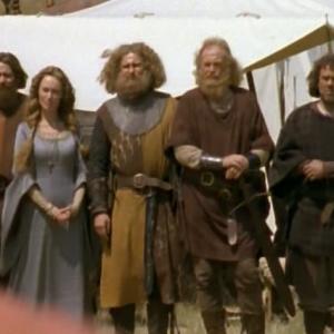 left As Athelstanes Earl with Victoria Smurfit as Lady Rowena,Chris Walker as Athelstane. James Cosmo as Cedric in Ivahoe