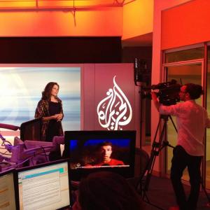 Photo caption Julia Rhodes is seen here hosting a promotional web video series for Al Jazeera English
