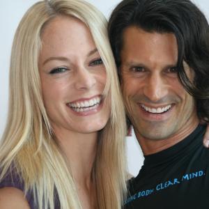 Rich Tola with Stephanie Drapeau at The Boulevard Zen Foundation's Charity Event & Yoga Class in Hollywood (July 2010)