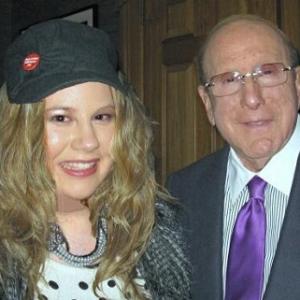 Clive Davis music legend and CCO of Sony Music Entertainment with Angela Hinton