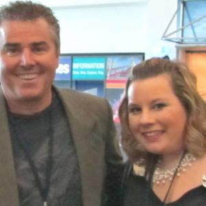 Angela Hinton with actor Christopher Knight