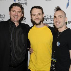 Executive producer Dennis Wallestad lead actor Christopher Denham and director Nate Taylor during the Forgetting the Girl premiere at the SoHo International Film Festival NYC 2012