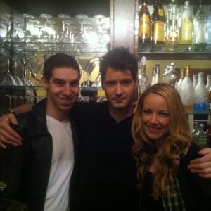 Craig Rees with Sarah Lynn Dawson and Michael Matteo Rossi on set of Violence