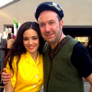 Edy Ganem and Paul McGuigan on the set of Devious Maids
