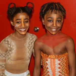 Imani Dia Smith Young Nala and Niles Fitch Young Simba after last performance on Broadway in The Lion King 92312
