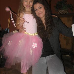 Lindsey Shaw and Caitlin Carmichael on set of 10 Things I Hate About You January 14 2010