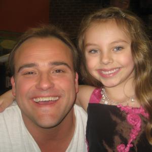 David DeLuise and Caitlin Carmichael on set of 