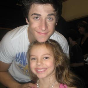 David Henrie and Caitlin Carmichael on set of Wizards of Waverly Place January 12 2010